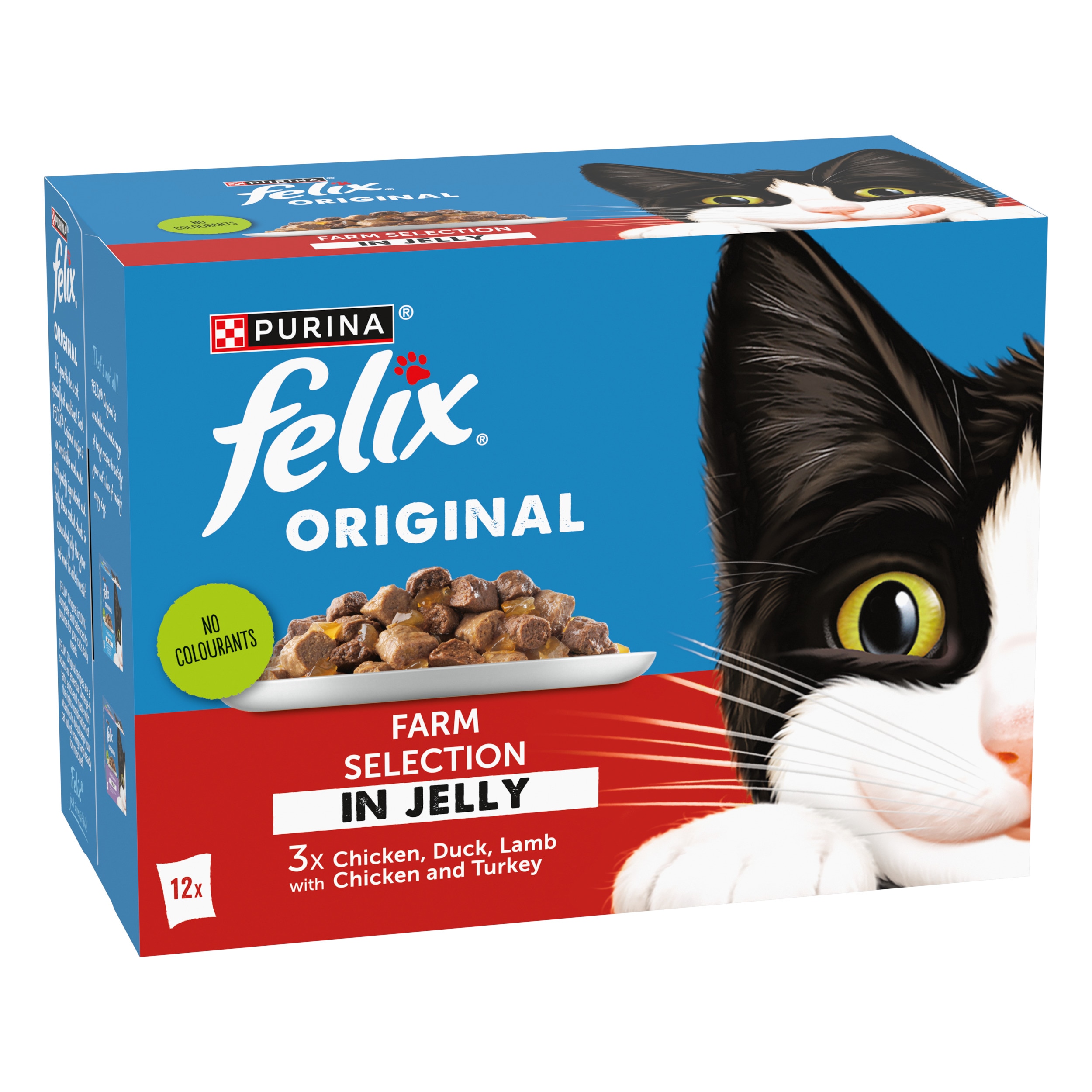 Felix® Multipack Poultry Selection in Jelly 100g, Pack of 12