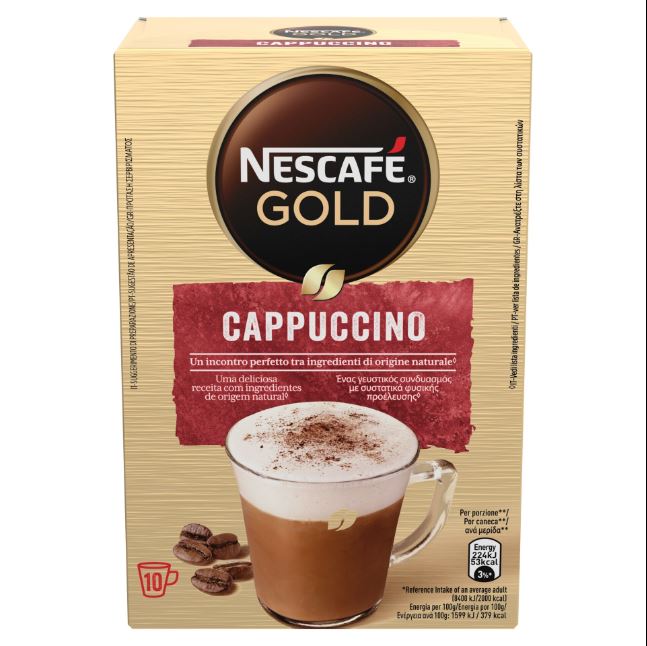 NESCAFÉ GOLD Cappuccino 140g, 10 Sachets