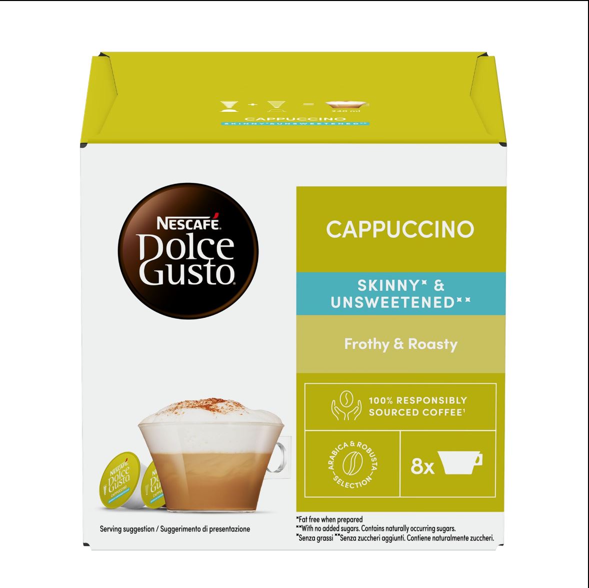 NESCAFÉ® Dolce Gusto® Skinny Cappuccino 161.6g, 16 Capsules 