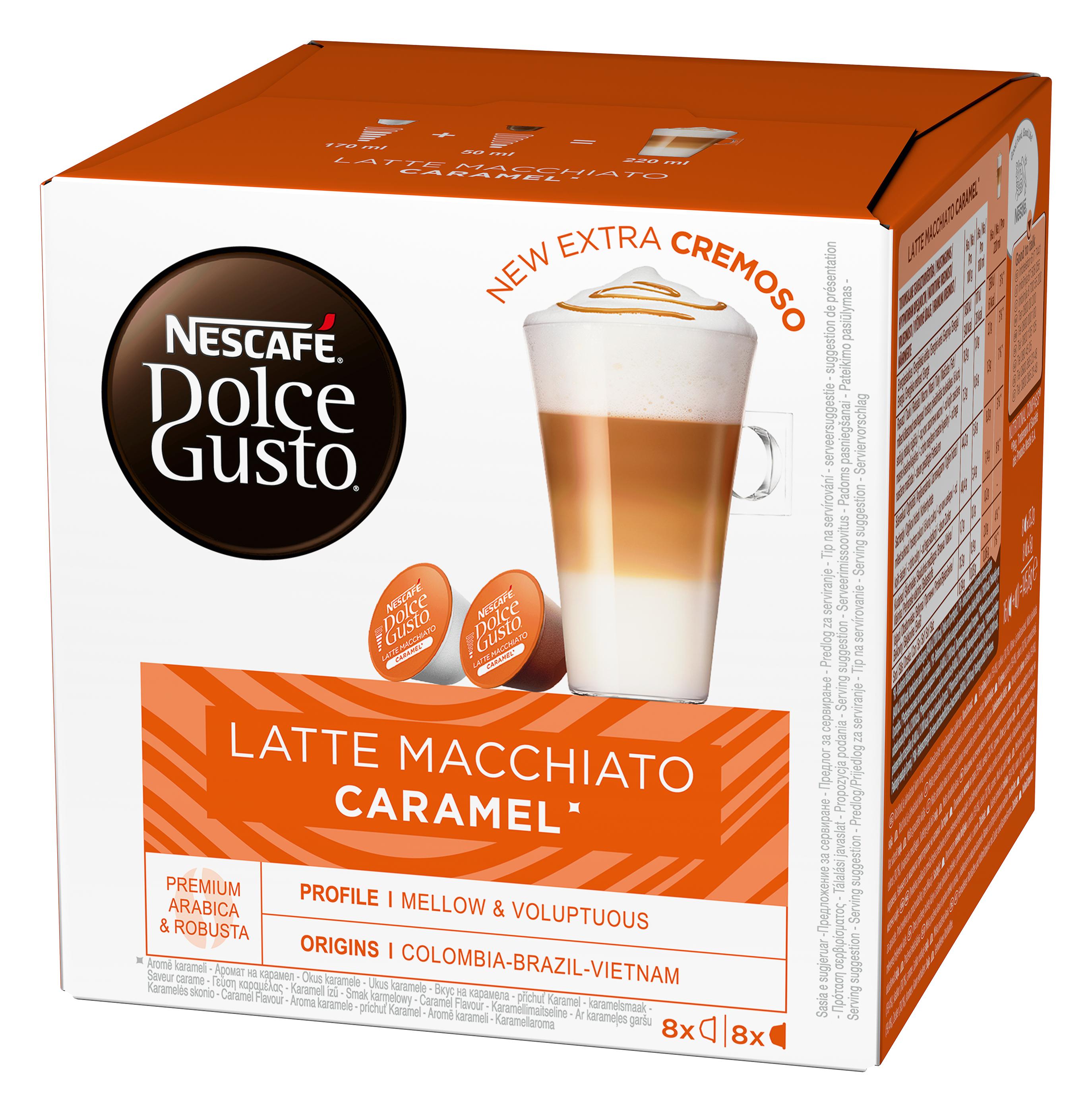 NESCAFÉ Dolce Gusto Caramel Latte Macchiato 168.6g, 16 Capsules