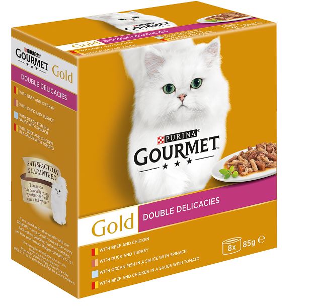 Purina GOURMET® Gold Multipack Double Delicacies 85g, Pack of 8