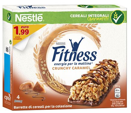 Nestlé FITNESS Crunchy Caramel Cereal Bar Pack of 4