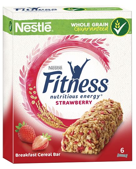 Nestlé FITNESS Strawberry Cereal Bar Pack of 6