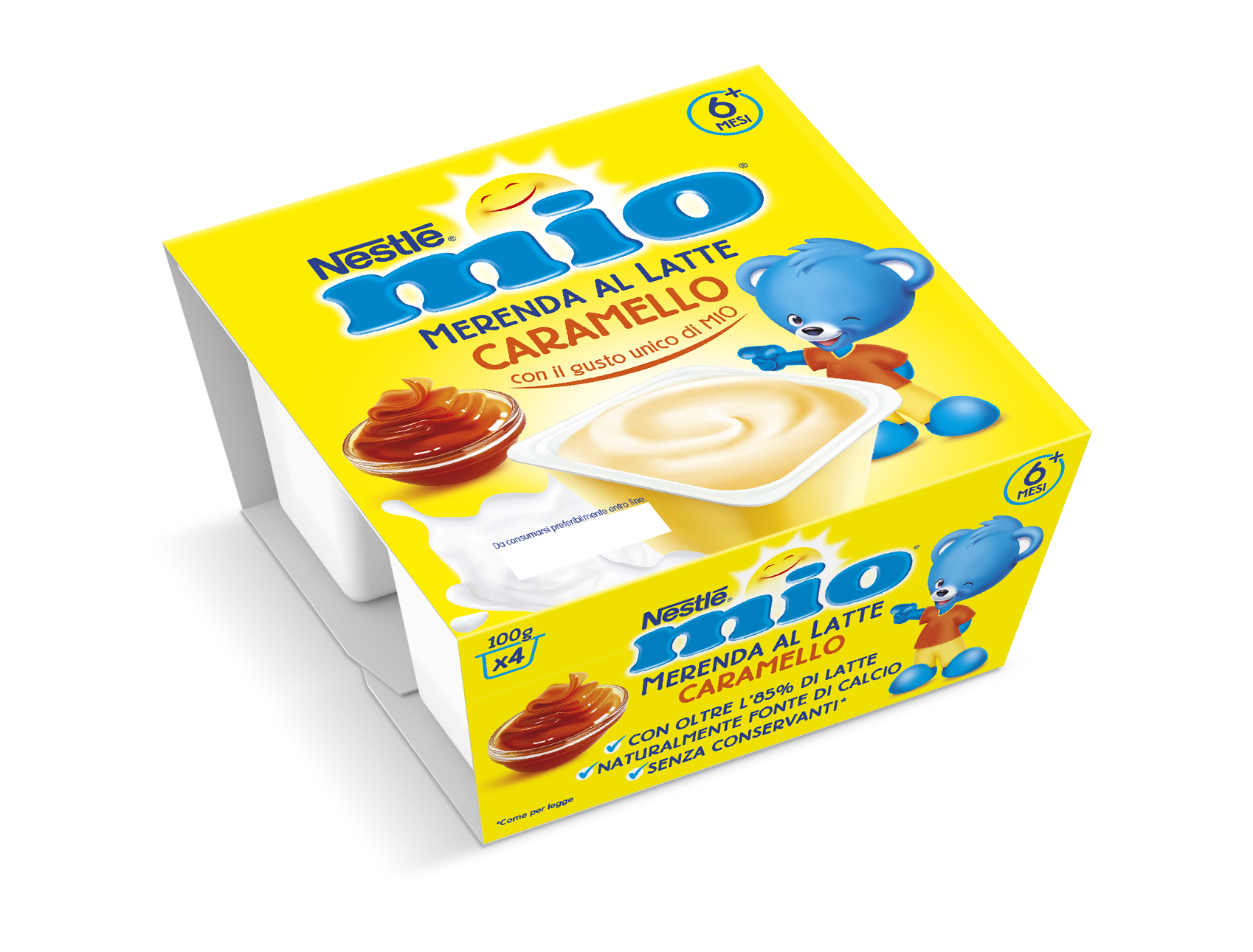 Nestlé MIO MERENDA® Caramel Milk Snack 4 x 100g