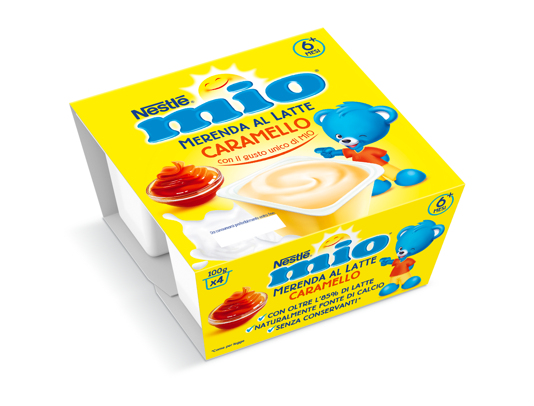 Nestlé MIO MERENDA® Caramel Milk Snack 4 x 100g