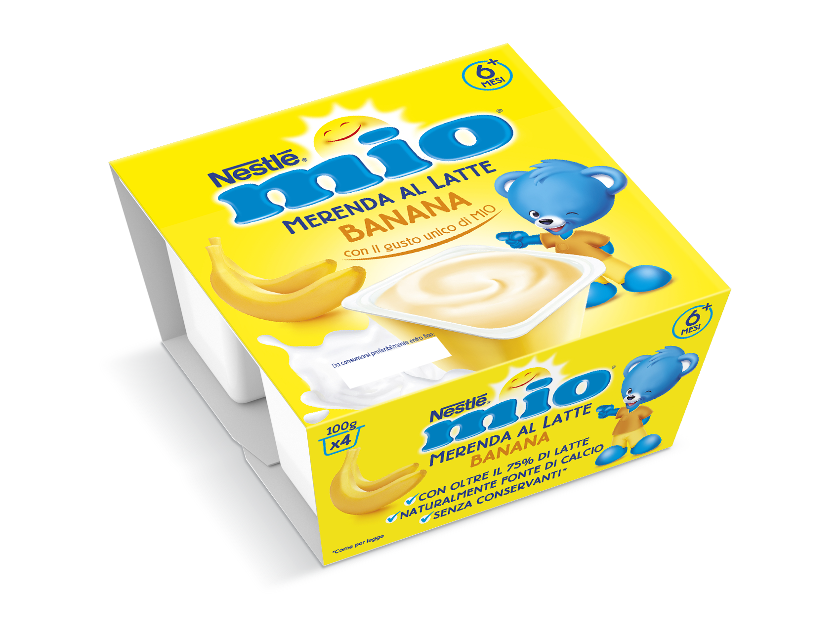 Nestlé MIO MERENDA® Banana Milk Snack 100g, Pack of 4