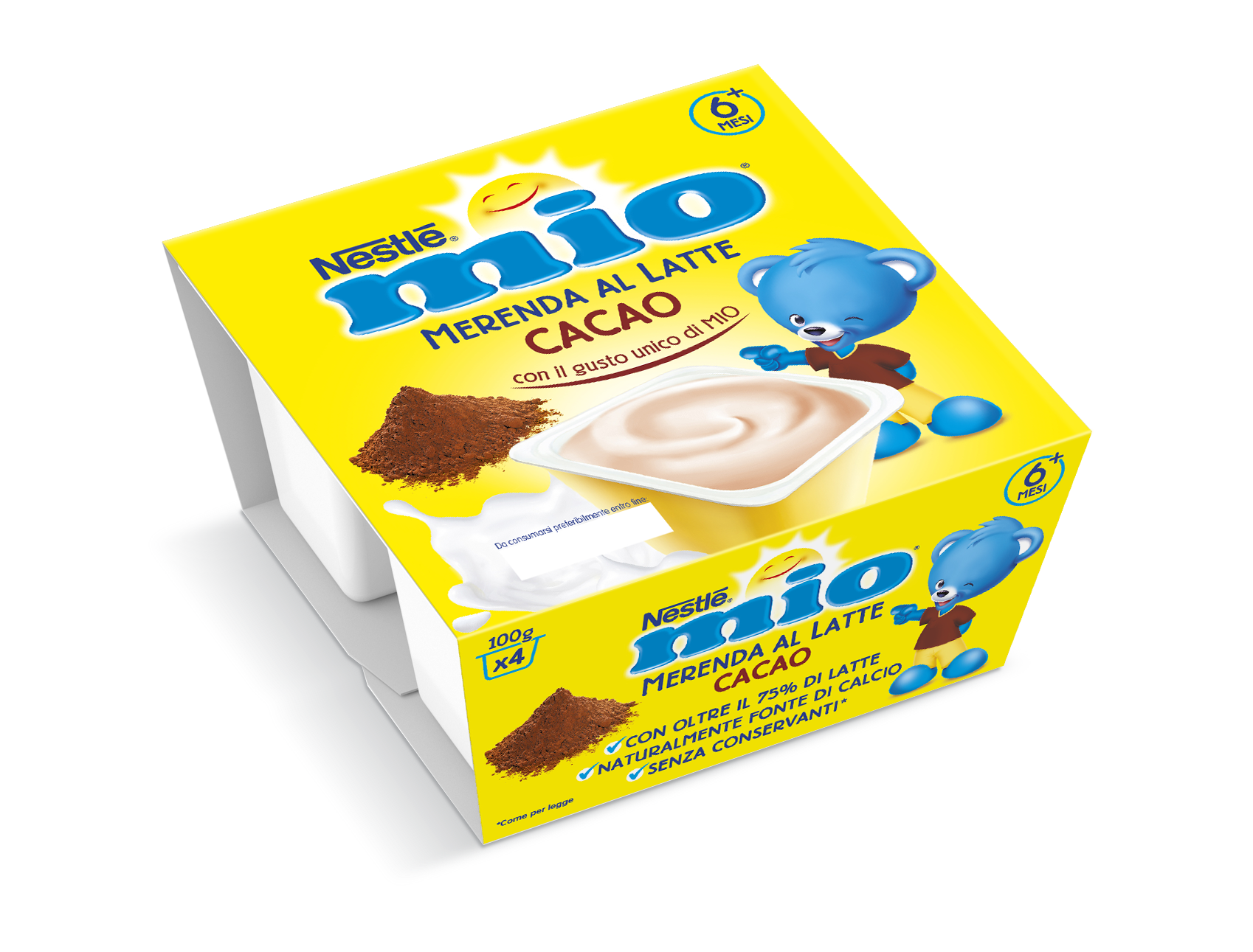 Nestlé MIO MERENDA® Chocolate Milk Snack 4 x 100g