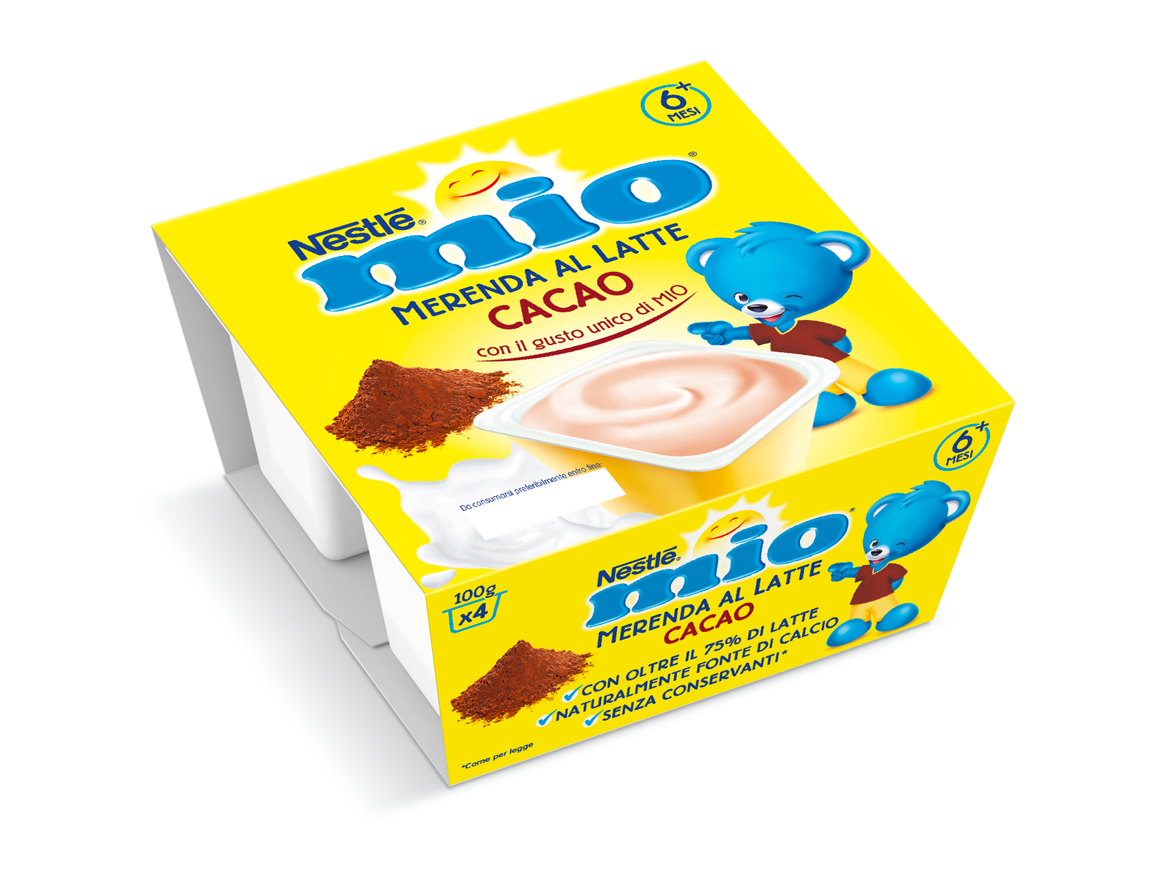 Nestlé MIO MERENDA® Chocolate Milk Snack 4 x 100g