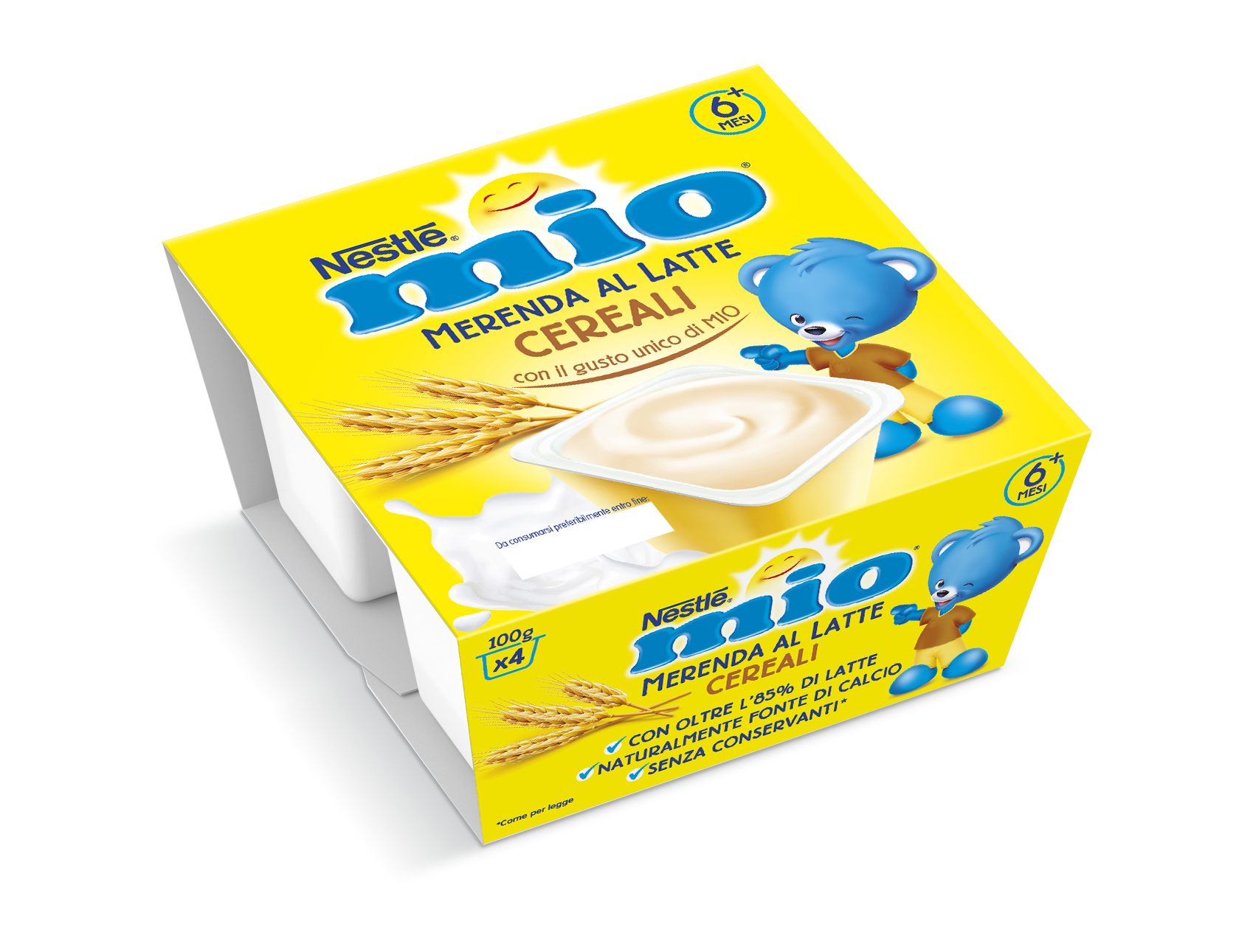Nestlé MIO MERENDA® Cereal Milk Snack 4 x 100g