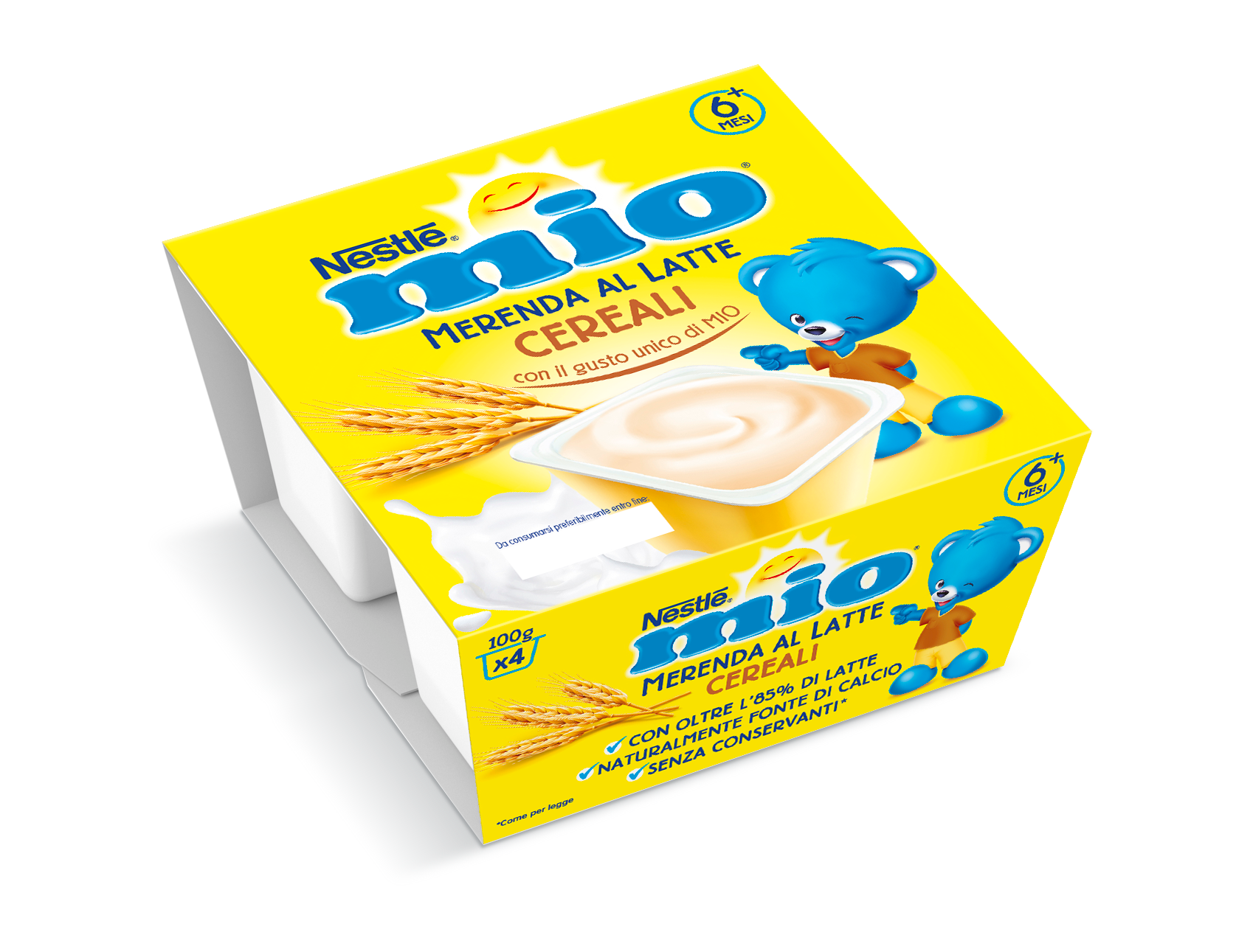 Nestlé MIO MERENDA® Cereal Milk Snack 4 x 100g