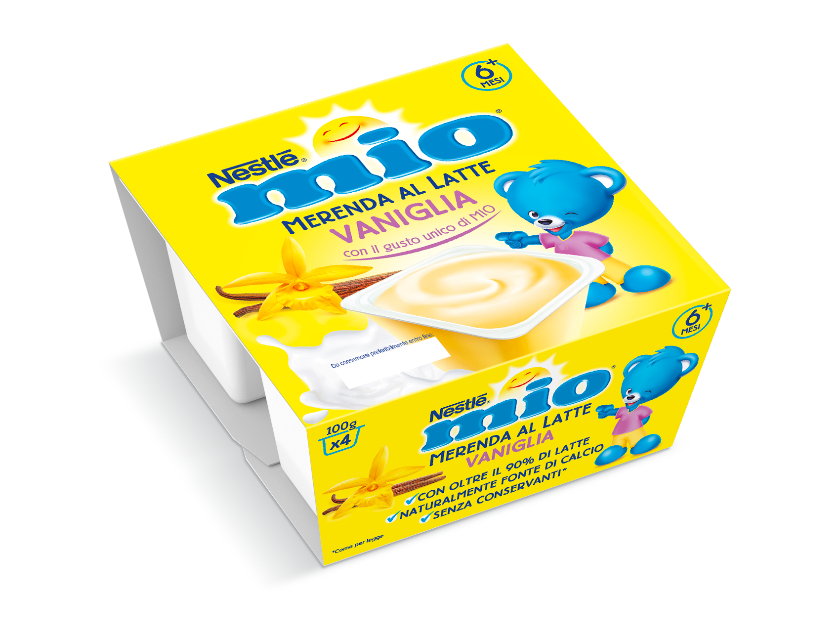 Nestlé MIO MERENDA® Vanilla Milk Snack 4 x 100g