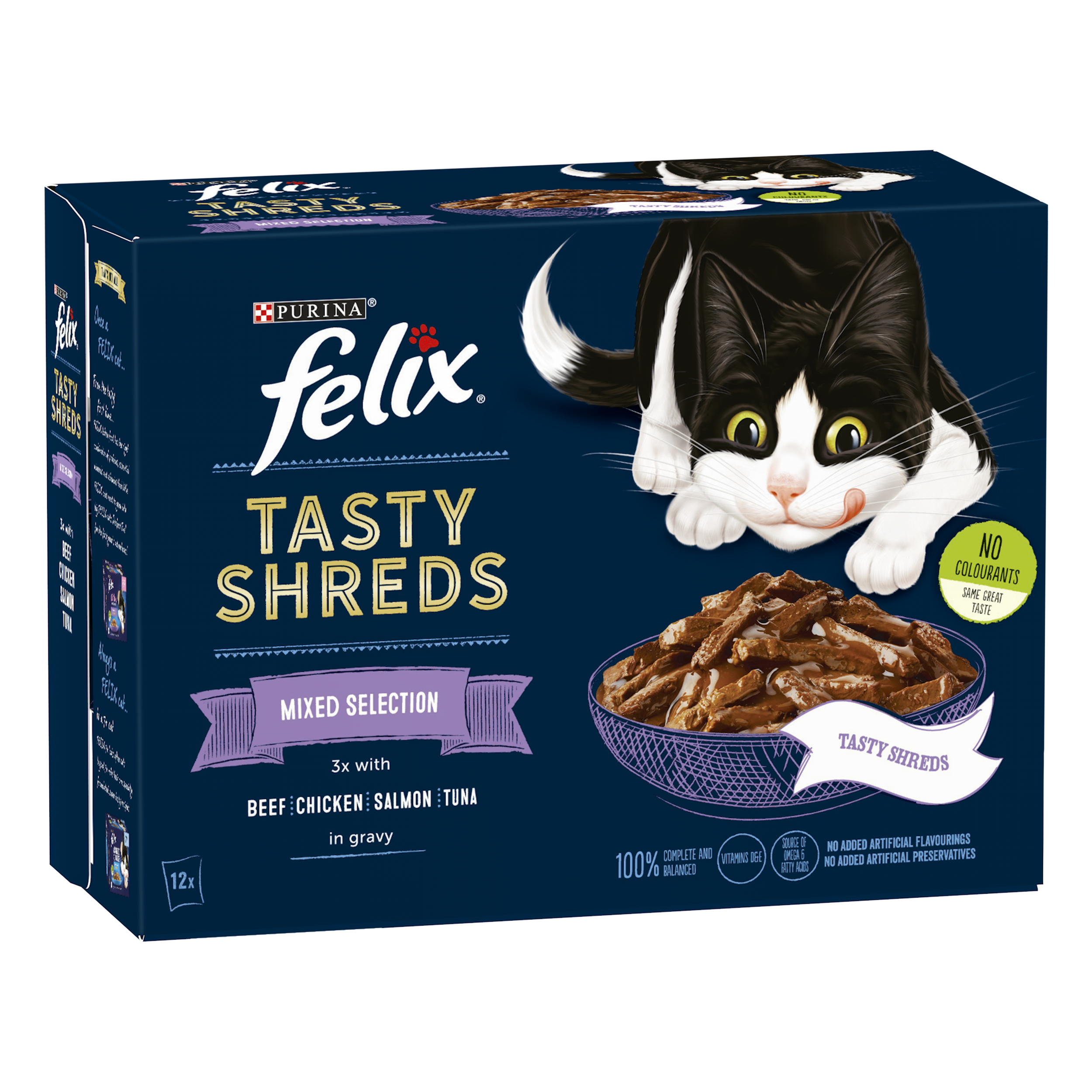 Purina Felix® Tasty Shreds Multipack Mixed Selection 80g, Pack of 12