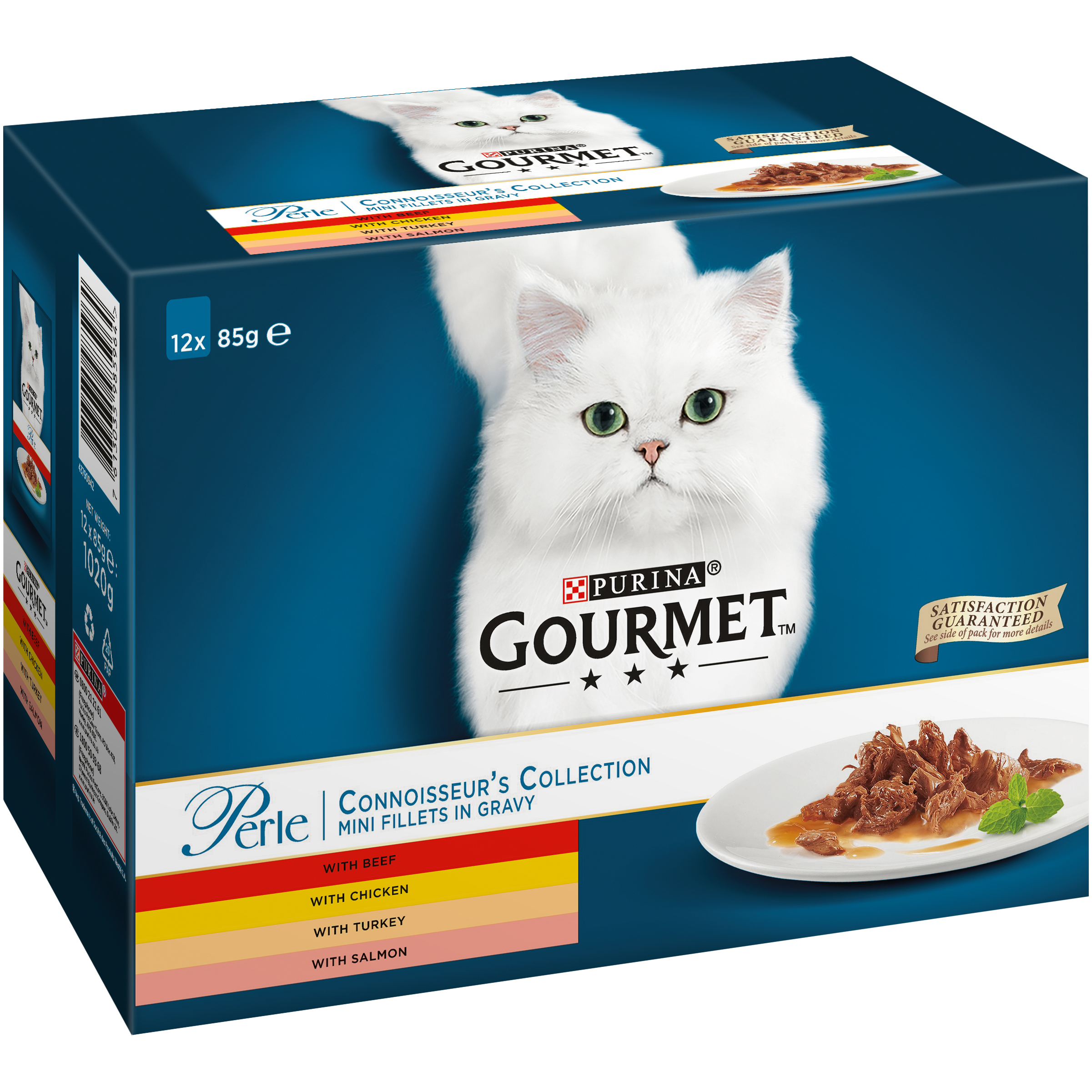 Purina GOURMET® Perle Connoisseur’s Collection Multipack Mini Fillets in Gravy 85g, Pack of 12