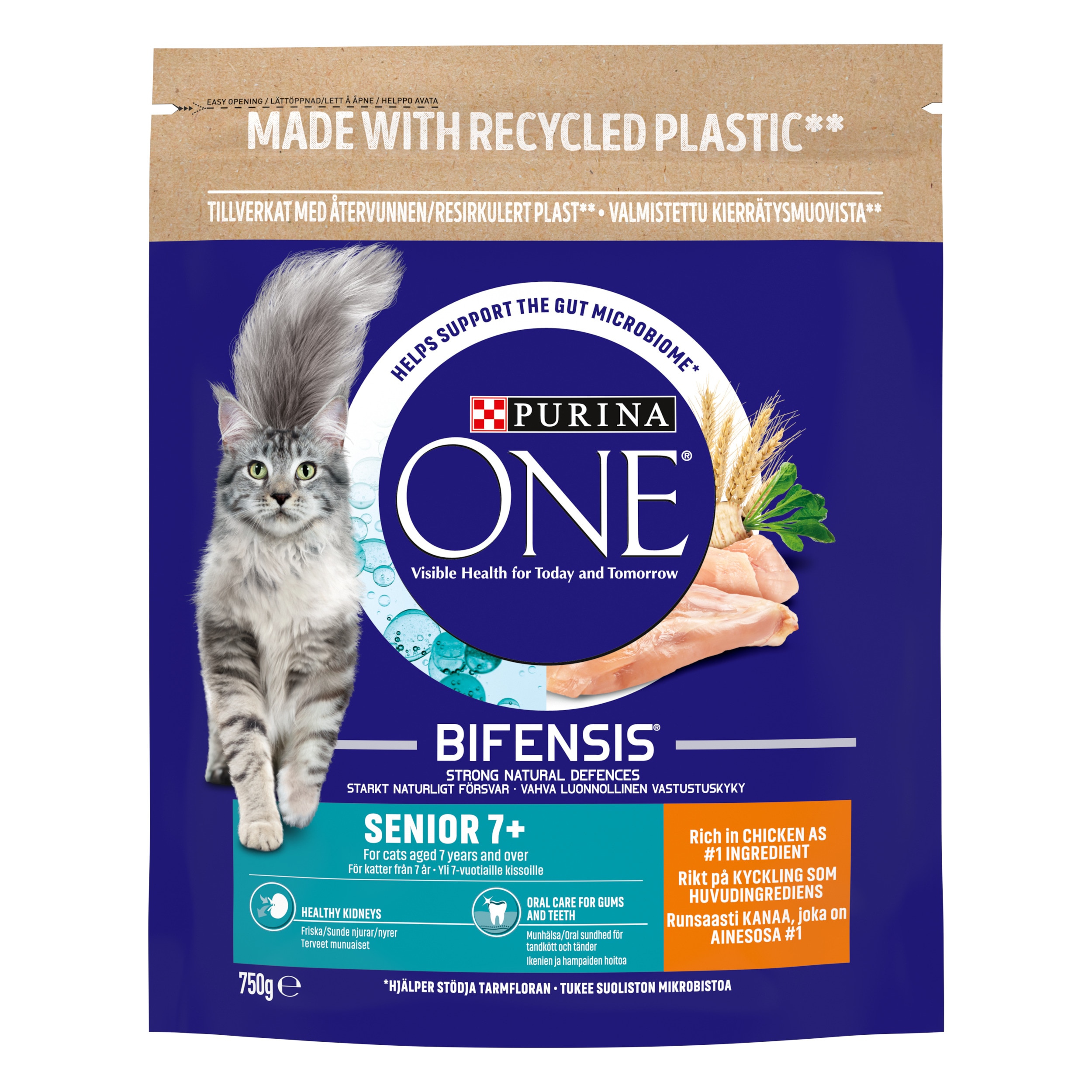 Purina® ONE® Senior 7+ Formula Adult Cat Chicken 750g