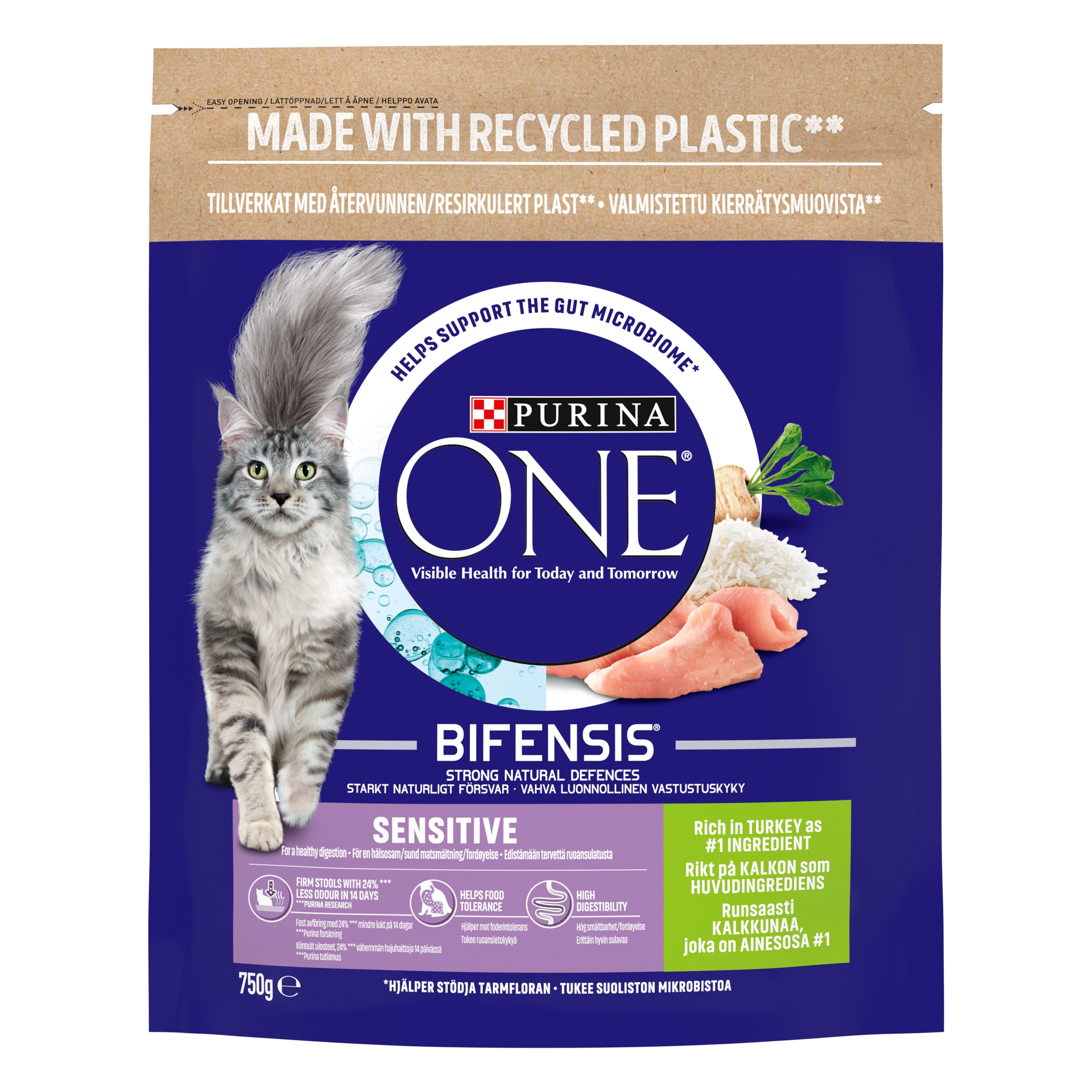 Purina® ONE® Sensitive Adult Formula Cat Turkey 750g