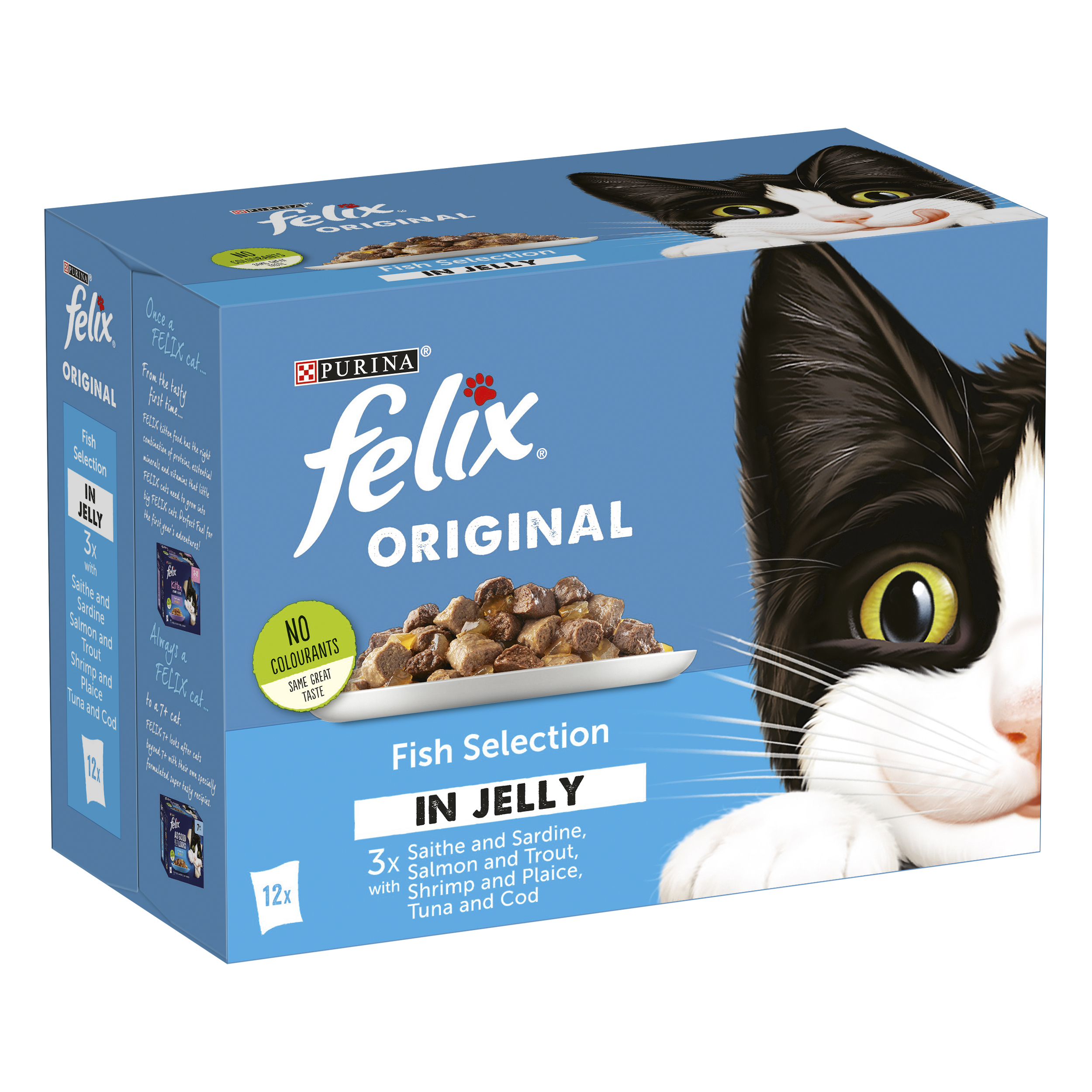 Purina Felix® Multipack Fish Selection in Jelly 100g, Pack of 12