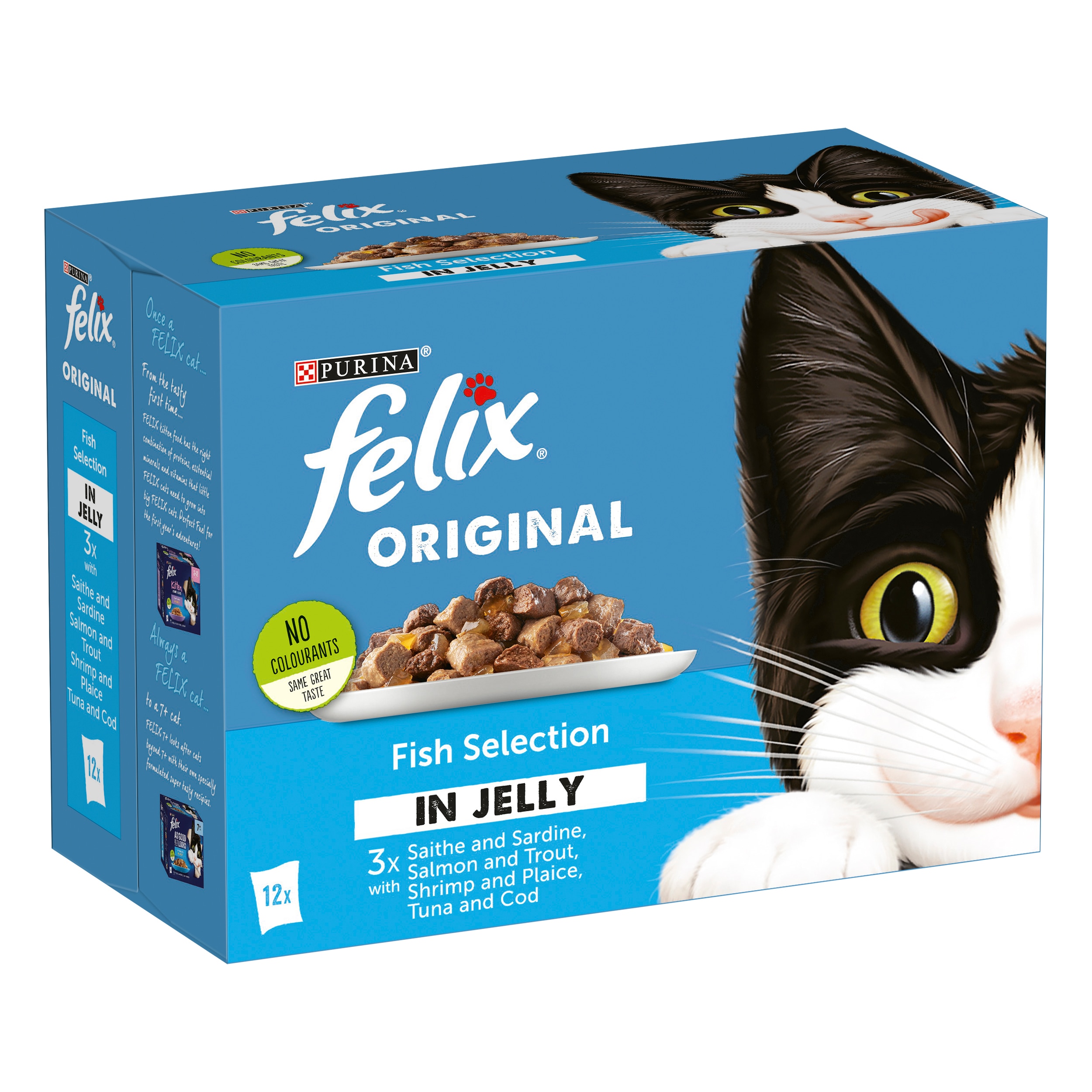 Purina Felix® Multipack Fish Selection in Jelly 100g, Pack of 12