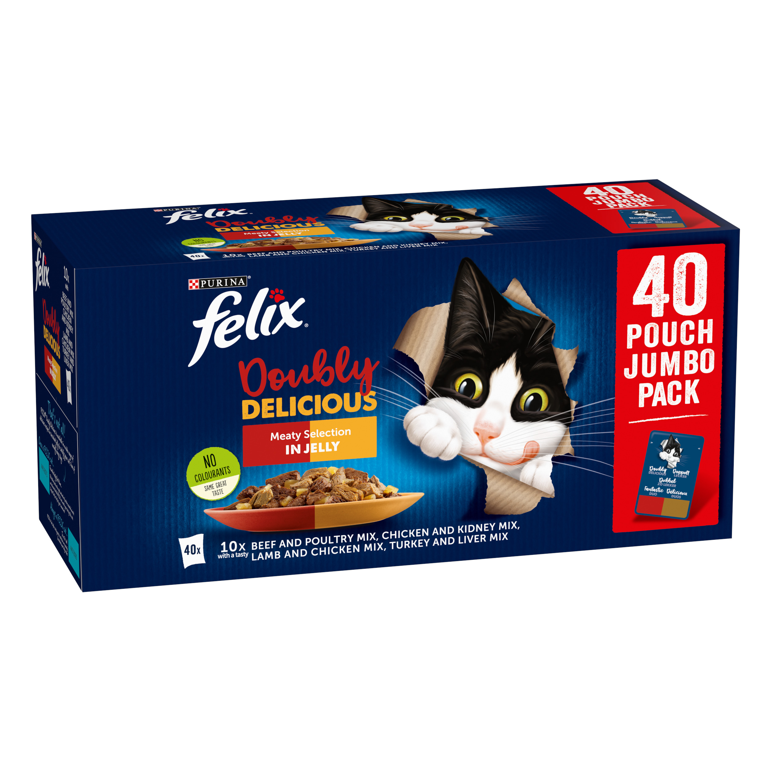 Purina Felix As Good As It Looks Doubly Delicious Variety Valuepack for Adult Cats 40x100g