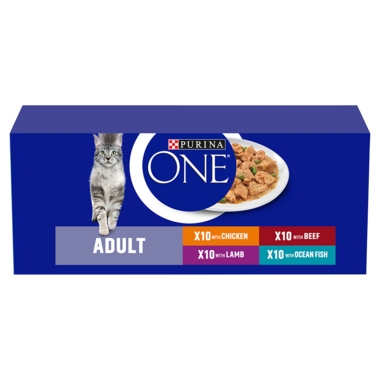  Purina One Wet Food Variety Valuepack for Adult Cats 40x85g