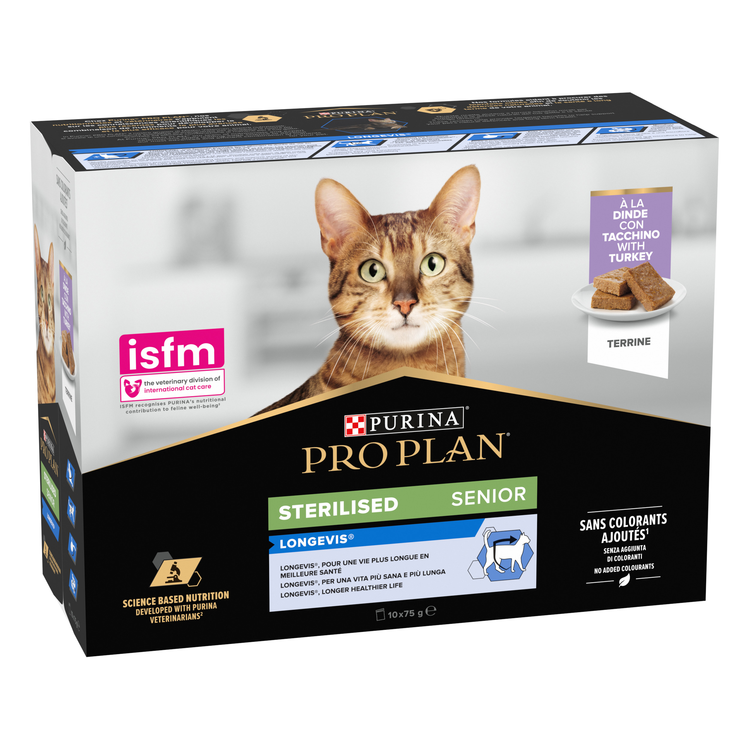 Purina ProPlan with Turkey for Sterlised Senior Cat 10x75g